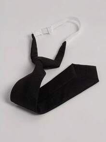 1pcs Striped Tie Stylish Adjustable Criss Cross Bow Tie For Daily Life - 黑色 - 查看 4