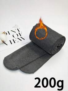 1pc Thermal Lined Tight Leggings For Women, Opaque Tights Suitable For 5-15°C, Autumn/Winter - Multicolor - View 4