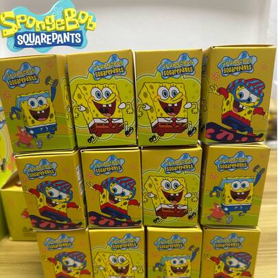SpongeBob SquarePants 1pc/2pcs 2026 New Version Angel Blind Box Set - Desktop & Car Decor Figurine Collection - Undersea Cartoon Character Keychain - Detachable Pendant, Ideal For Birthday Parties, Christmas Stockings And Gifts
