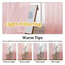Pink Sheer Curtains 90 Inches Long 2 Panels Set, Light FilteringFilmy Drapes For Living Room Bedroom, Elegant Soft Rod Pocket Voile Sheer Window Curtains, 42Wx90L Inch, 2PCS - Multicolor 122 - View 4