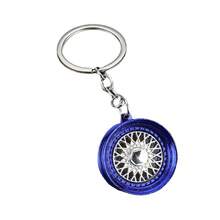 Car Modification BBS Wheel Rim Simulation Keychain Pendant Low Ride Car Key Pendant - White K + Black - View 2