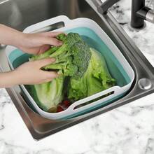 2 Pack Dishpan For Washing Dishes 2.4Gal/9L Wash Basin With Draining Plug Carry Handles Collapsible Bucket For Cleaning Portable Sink Foldable Plastic Tub - 綠色與灰色 - 查看 7