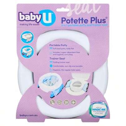BabyU POTETTE Plus Portable Potty And Toilet Training Seat In One Home And On The Go