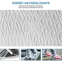 Protector de Zapatos Impermeable Cubiertas de Zapatos a Prueba de Agua Lluvia Nieve Cubrebotas con Cremalleras Resistentes y Tacones Reflectantes para Hombre o Mujer -Exteriores Bicicleta Motocicleta Cubrebotas Viaje Antideslizante Reutilizable Botas Cubierta - Transparente - Ver 4