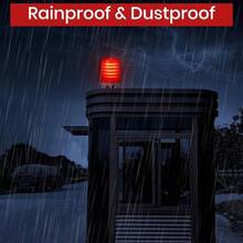 Luz LED industrial de advertencia giratoria, AC110 V, estroboscópica para alarmas de emergencia públicas, luz de sirena con ajuste de volumen e interruptor para construcción, tráfico, fábrica, señal - Rojo - - Ver 4
