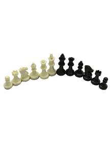 32pcs International Chess Pieces, King Height 1.9/2.6/3.7 Inches, Portable Board Game Accessories, Classic Chess Set Suitable For Travel, Party & Relaxation - Multicolor - View 7