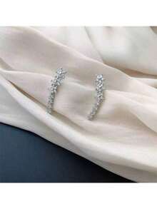 1 par de pendientes de aro de estilo francés de aleación - clip para la oreja - Ver 14