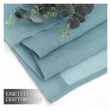 Sheer Curtain Linen Textured Bedroom Curtains Sheer Light Filtering Rod Pocket Voile Curtain For Living Room, 54 X 95 Inches Long, Dusty Blue,Of 2 Panels - Multicolor 989 - View 6