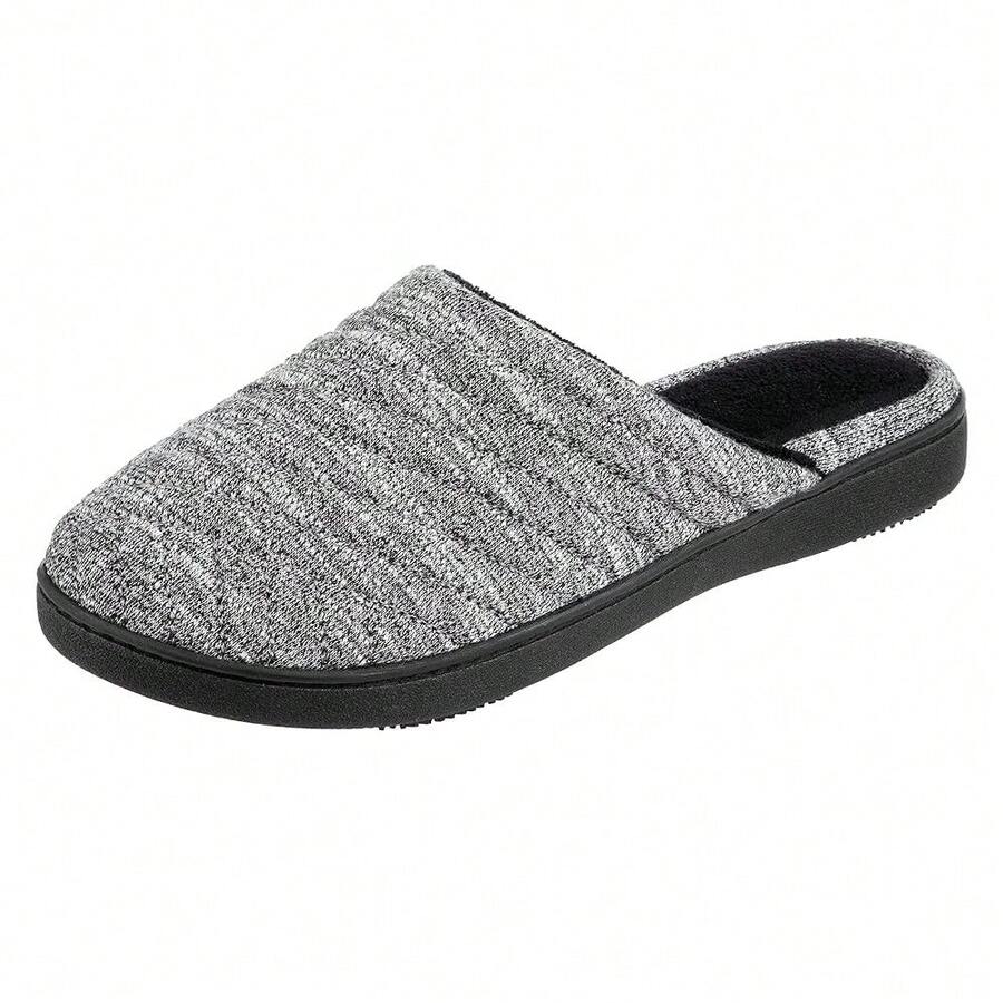 Zapatillas deslizantes de punto espacial Andrea para mujer Isotoner {Talla:6.5-7, Color:Negro - Negro - Ver 1