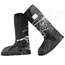 Cubre Zapatos Impermeable, Protector De Zapatos Con Reflector, Cubiertas de Zapatos Antideslizante con Cremalleras, Para La Temporada De Lluvias, Al Aire Libre, Ciclismo - Multicolor - Ver 2