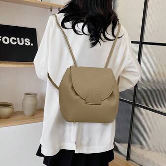 Women's Lightweight Backpack, Casual Versatile Multi-Pocket Handbag, Zipper Closure, Suitable For Daily Use, Shopping, Carrying Phone, College Style