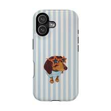 Vintage Cute Dog  Case – Curious George Fans Gift, Checkerboard & Striped Design With Cherries And Dachshund In Sunglasses |     Cover For  17 16 15 14 13 12 SE Max Pro  Galaxy Ultra 21 22 23 24 25 - 混色-2 - 查看 2