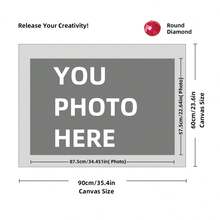 Customized Diamond Painting Set, DIY Personalized Pictures, 5D Diamond Art, Adult Customized Gift, Home Wall Decoration (Round Diamonds, 11.7x11.7 Inches/30x30 Cm), Diamond Painting Art Set - Multicolor - View 114