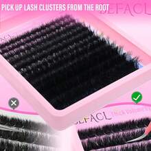 Pestañas Postizas Voluminosas 300D, Extensiones  Pestañas Gruesas  8 A 20 Mm, Extensiones Individuales, Extensiones  Pestañas Individuales, Hazlo Tú Mismo, Look Espectacular  Salón En Casa, Por Befacl - 霧面黑色 - 查看 7