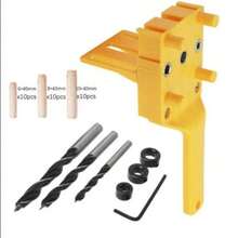 Dụng cụ chế biến gỗ mới, Hướng dẫn khoan cầm tay, Dụng cụ cưa lỗ, Đồ gá khoan chốt chế biến gỗ, Bộ định vị khoan, Bộ định vị lỗ thẳng, Kẹp góc chế biến gỗ - Nhiều màu - Xem 11