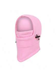 儿童毛绒保暖耳罩围巾二合一帽子,加厚冬季滑雪骑行面罩连帽围巾,男女童均适用 - 彩色 - 查看 15