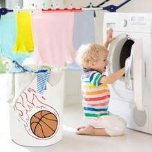 Cesta de ropa sucia de baloncesto de 19.7 pulgadas cesta de ropa sucia para habitación de niños cesta de lavandería deportiva cestas de juguete cestas de regalo guardería de bebé - Baloncesto - Ver 5