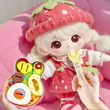 1件套2025兔子餐盘、熊餐盘、拉面喂食玩具、毛绒布丁过家家套装、亲子活动、自学玩具、圣诞礼物、生日礼物、小女孩最爱的礼物