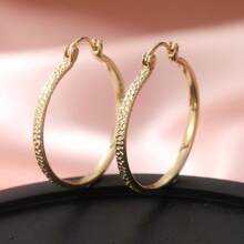 Elegant And Fashionable Star And Moon Hoop Earrings, Blue SyntheticZirconian Earrings, Versatile Stylish Earrings For Women, Perfect Valentine's Day Gift - Gold - View 7