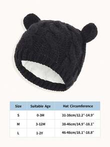 1 Set de Gorro y Guantes de Bebé Suaves y Cálidos con Diseño de Animales, Combo Unisex de Gorro y Guantes de unicolor Prácticos y Gruesos para Temporadas Frías