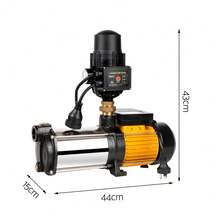 Garden Water Pump High Pressure 2500W Multi Stage Tank Rain Irrigation Black - Default Title - View 3