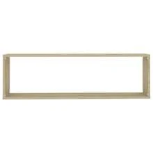 Mensole dA, Parete a cubo Larryhot da 4 pezzi, in legno ingegnerizzato di rovere Sonoma, adattabili A, Più stanze (ingresso, bagno, ufficio), struttura robusta, facili da montare, ideali per riporre oggetti e decorare - Castano - Visualizzare 8