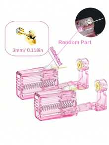 2 Packs Ear Piercing Kit,Disposable Ear Piercing Gun With Built In Cubic Zirconia Ear Stud, At Home Self Ear Piercer Kit - Pink - View 13