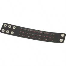 EYLun Men Women Cuff Leather Bracelet Punk Stud Wristband Bracelet Rock Adjustable Bangle Unisex - 白色 - 查看 2
