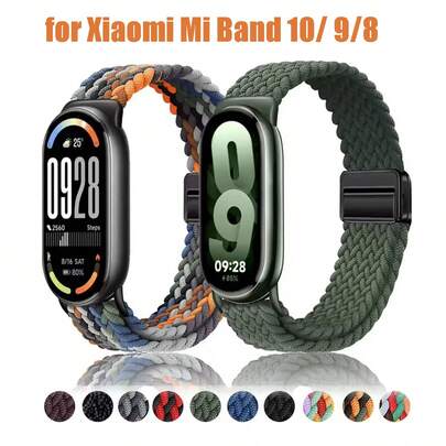 Nylon Strap For Xiaomi Mi Band 10/9/8, High Quality Breathable Sports Wristband Accessories For Mi Band 10 9 NFC, Replacement Watchband