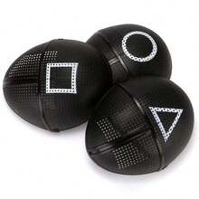 أقنعة تنكرية، قناع كوستيوم للبالغين مقاس واحد، قناع لعبة البقاء على قيد الحياة الكرتونية، شبكة سوداء، مثلث، مربع، دائرة، مناسبة للعب الأدوار والحفلات والأعياد، للسيدات والرجال