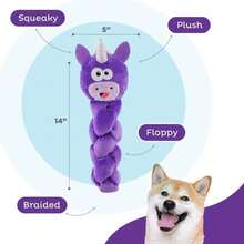 Outward Hound By Nina Ottosson Twistiez Interactive Plush Dog Treat Puzzle, Unicorn, Purple - MàuG - Xem 3