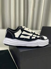 2025 New MMY Shoes Collaborate With A Renowned Designer Classic Anti-Slip Wear-Resistant Lightweight Low-Top Board Shoes For Male And Female Campus Lovers Black And White - 彩色 - 查看 5
