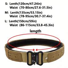 1 pieza Cinturón táctico con corte por láser - Hebilla única de liberación rápida de alta resistencia de nailon para entrenamiento, juegos de CS y caza al aire libre - Ajustable, duradero y ligero - Esencial para aventuras de otoño, regalo de supervivencia para fiestas, accesorio EDC, equipo táctico, Navidad, Acción de Gracias, Año Nuevo, Actividades al aire libre en invierno