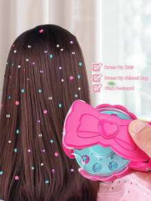 Kit Bedazzler para Cabelo com Strass, Coleção Glam de Gemas para Cabelo para Meninas, Acompanha Ferramenta de Styling Glam e 180/75 Gemas - Carregue, Clique, Brilhe! Cabelo, Moda, Qualquer Coisa!