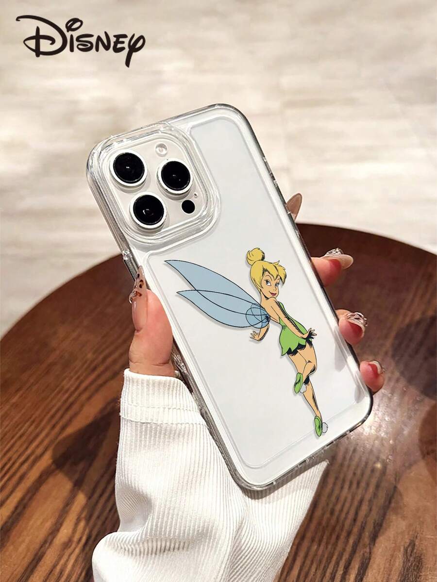 Disney 1 pieza Funda de teléfono transparente de TPU con diseño de dibujos animados y amortiguación de golpes, adecuada como regalo de vacaciones, compatible con iPhone 13/14/15/16/17 Pro Max