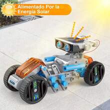 Robot de Juguete Recargable, Juguetes de Proyectos STEM para Adolescentes de 8 a 16 Años, Kit de Experimentos de Construcción de Bricolaje, Alimentado por Energía o Alimentado por Batería - 21 en 1 - Ver 5
