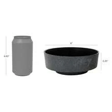 The HC Companies 6 Inch Round Plastic Succulent Capri Bowl 6"X6"X2.25" In Artisan Taupe With Copper Bottom Color - 多色130 - 查看 3