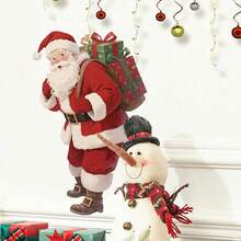 1pc Christmas Santa Claus Pattern Window Cling Sticker, Static Cling Sticker For Christmas Party Decor - Multicolor - View 10