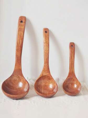 1 st soppslev i trä, stor rund skålsked för ramen, gryta, kök, restaurang