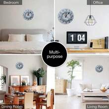 Wooden Silent Non-Ticking Wall Clock - Clock In Design - Battery Operated Wall Art Decor Home, Wall Decor Living Room, Kitchen, Bathroom, Bedroom, Office Or School - Unique Holiday Idea And Halloween (Battery Not Included) - Black - View 5