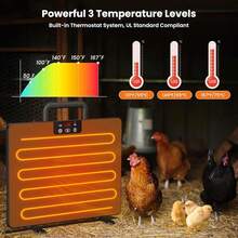 C-Hicken Coop Heater Radiant Chicken Heater For Inside Coop 200W Adjustable Temp - View 4