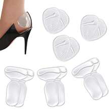 Almohadillas de Tacón Alto 6 Pares, Relleno de Zapatos, Almohadillas de Metatarso, Plantillas de Bola de pie, Antideslizante para Zapatos de Mujer y Hombre, Alivio Dolor en el Antepié (6) - Transparente - Ver 2