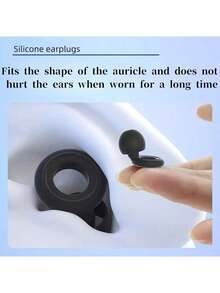 1 Pair Of Reusable Silicone Earplugs, Suitable For Sleeping And Swimming, Comes With 2 Replacement Tips, Can Be Used For Snoring Relief, Studying, Concerts, Comfortable And Durable - Multicolor - View 2