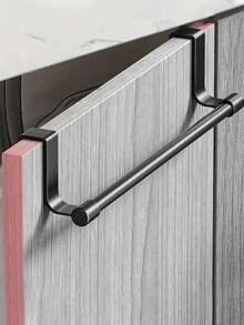 OBOVAY Stainless Steel Towel Rack, Multi-Function Single Door Bathroom Kitchen Cabinet Towel & Rag Holder, No Drilling Required - Multicolor - View 6