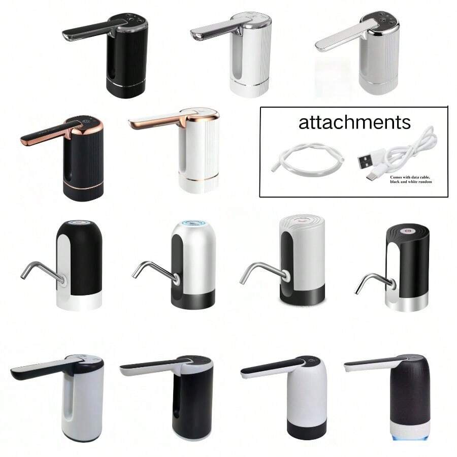 Water Bottle Pump, Automatic Water Dispenser Type-C Charging Portable Electric Water Jug Dispenser - Multicolor - View 1
