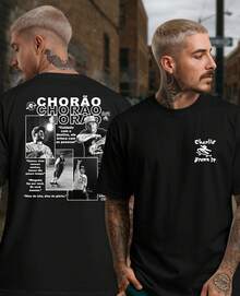 Unisex T-Shirt Featuring The Band ., Rapper, Singer, And Skater, With Themes From "Days Of Struggle," "Only The Crazy Know." - 黑色 - 查看 1