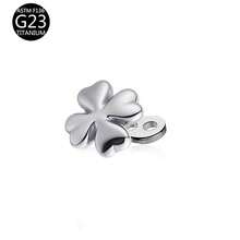 1pc Titanium Heart Zirconia Embedded Skin Implant Stud - Titanium Color - View 21