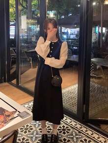 Women Long Dresses - Black - View 1