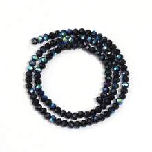 1 szt. półpowlekane czarne fasetowane szklane koraliki kryształowe 4 mm/6 mm/8 mm, modne klasyczne kolorowe ozdoby świąteczne do tworzenia biżuterii DIY do kolczyków/bransoletek/bransoletek na kostkę/naszyjników/dekoracji choinkowej/dekoracji świątecznych/dekoracji ślubnych/dekoracji okiennych/odzieży i akcesoriów torebkowych - Półgalwanizowany na czarno - Zobacz 11