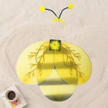 Bumble Bee Costume For Kids, Furry Design Bee Headband And Wing, Bee Halloween Costume - Yellow - View 4